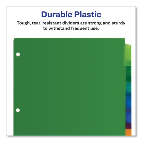 Picture of Insertable Big Tab Plastic Dividers, 8-Tab, 11 x 8.5, Assorted, 1 Set