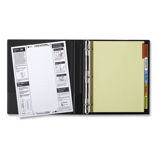 Picture of Insertable Big Tab Dividers, 5-Tab, Double-Sided Gold Edge Reinforcing, 11 x 8.5, Buff, Assorted Tabs, 1 Set