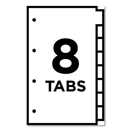 Picture of Insertable Standard Tab Dividers, 8-Tab, 14 x 8.5,, Buff, 1 Set