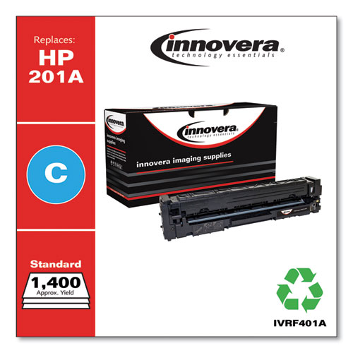 Picture of Remanufactured Cyan Toner, Replacement for 201A (CF401A), 1,400 Page-Yield