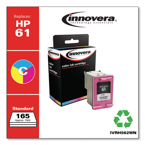 Picture of Remanufactured Tri-Color Ink, Replacement for 61 (CH562WN), 165 Page-Yield