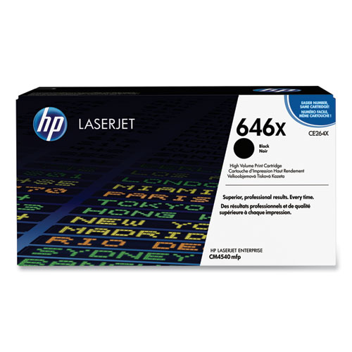 Picture of HP 646X, (CE264X) High-Yield Black Original LaserJet Toner Cartridge