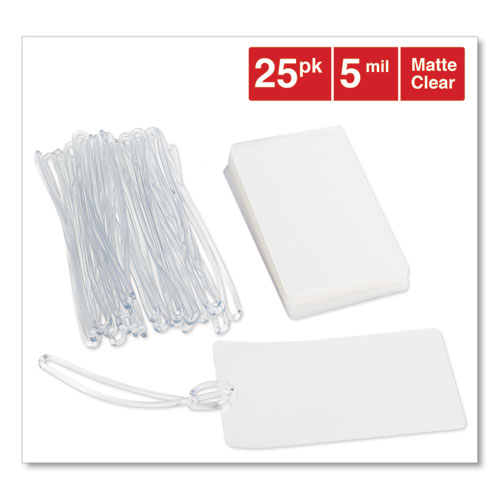 Picture of Laminating Pouches, 5 mil, 2.5" x 4.25", Gloss Clear, 25/Pack