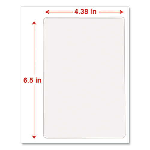 Picture of Laminating Pouches, 5 mil, 6.5" x 4.38", Gloss Clear, 100/Box