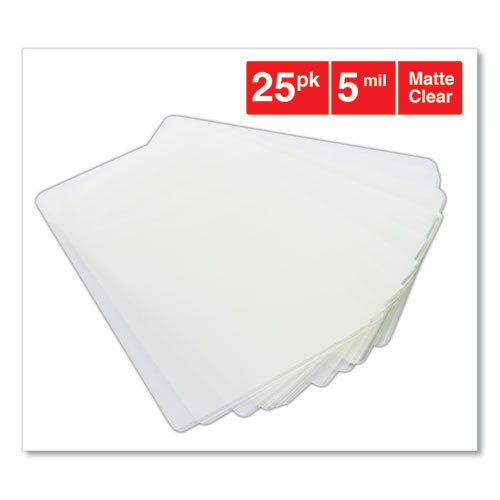 Picture of Laminating Pouches, 5 mil, 5.5" x 3.5", Gloss Clear, 25/Pack