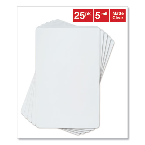 Picture of Laminating Pouches, 5 mil, 2.13" x 3.38", Gloss Clear, 25/Pack