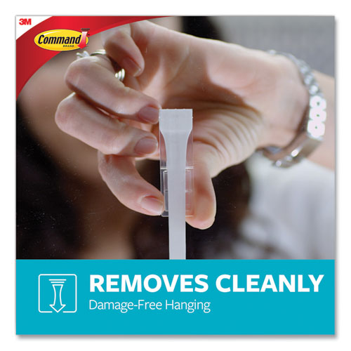 Picture of Medium Bath Hooks Value Pack, Plastic, White, 3 lb Capacity, 6 Hooks and 6 Strips