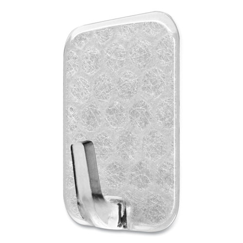 Picture of Adjustables Repositionable Mini Hooks, Plastic, White, 0.5 lb Capacity, 14 Hooks and 30 Strips