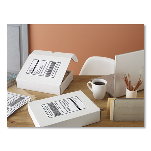 Picture of Shipping Labels w/ TrueBlock Technology, Inkjet Printers, 5.5 x 8.5, White, 2/Sheet, 25 Sheets/Pack