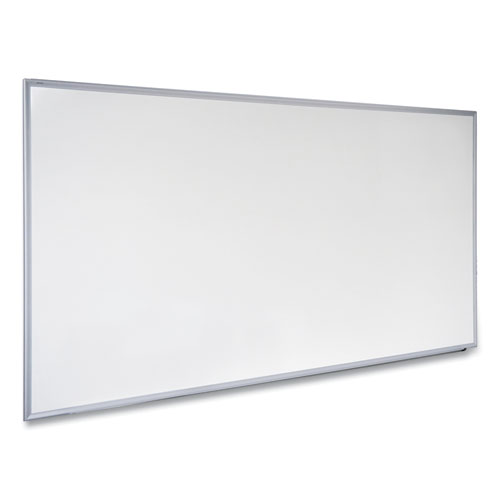 Picture of Deluxe Melamine Dry Erase Board, 72" x 48", White Surface, Anodized Aluminum Frame