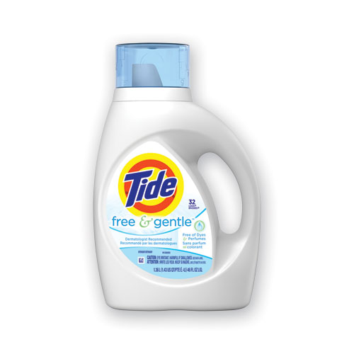 Picture of Free and Gentle Laundry Detergent, 32 Loads, 46 oz Bottle, 6/Carton
