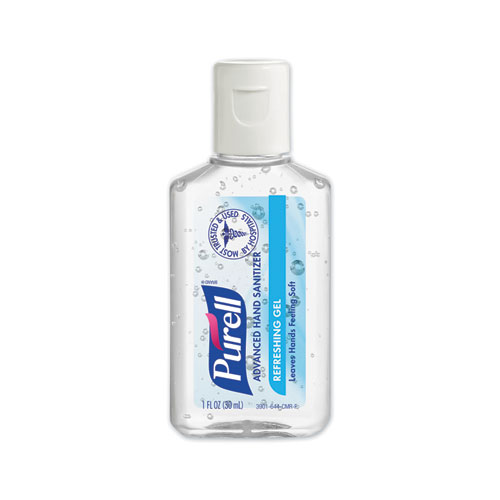 Picture of Advanced Gel Hand Sanitizer, 1 oz Flip-Cap Bottle, Clean Scent, 72/Carton