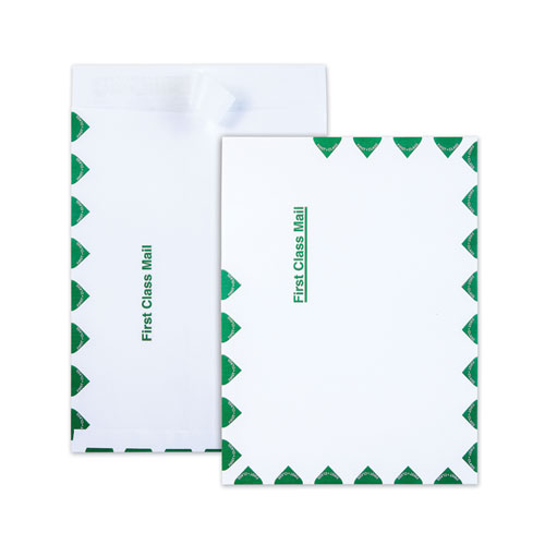 Picture of Ship-Lite Envelope, First Class, #10 1/2, Cheese Blade Flap, Redi-Strip Adhesive Closure, 9 x 12, White, 100/Box
