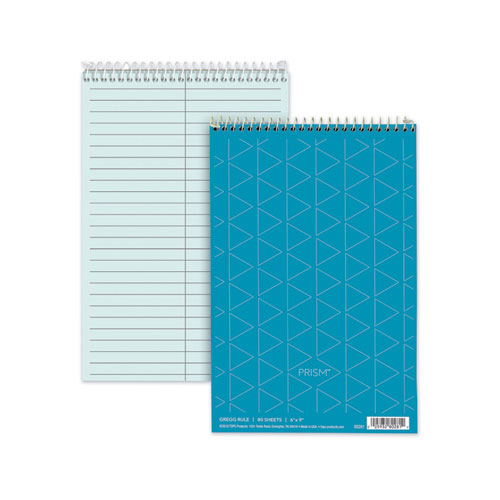 Picture of Prism Steno Pads, Gregg Rule, Blue Cover, 80 Blue 6 x 9 Sheets, 4/Pack