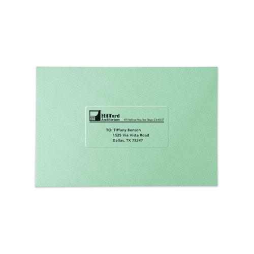 Picture of Copier Mailing Labels, Copiers, 1 x 2.81, Clear, 33/Sheet, 70 Sheets/Pack