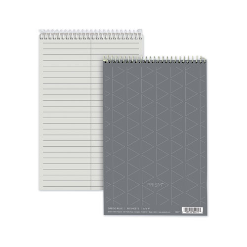 Picture of Prism Steno Pads, Gregg Rule, Gray Cover, 80 Gray 6 x 9 Sheets, 4/Pack