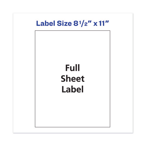 Picture of Copier Mailing Labels, Copiers, 8.5 x 11, White, 100/Box