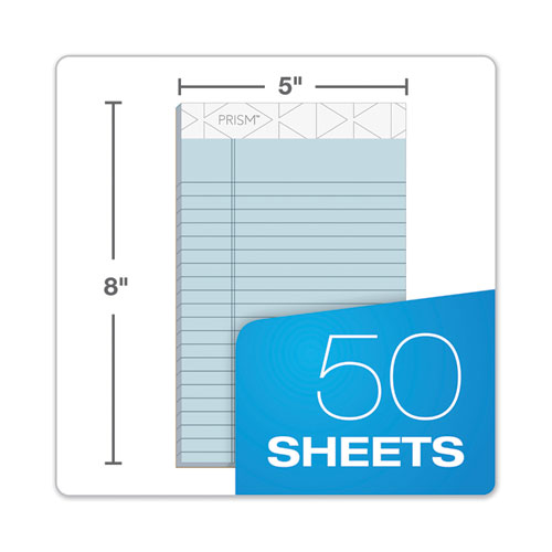 Picture of Prism + Colored Writing Pads, Narrow Rule, 50 Pastel Blue 5 x 8 Sheets, 12/Pack