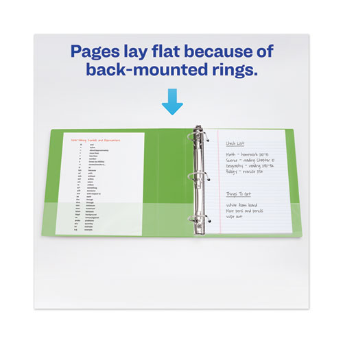 Picture of Heavy-Duty View Binder with DuraHinge and One Touch EZD Rings, 3 Rings, 1" Capacity, 11 x 8.5, Chartreuse