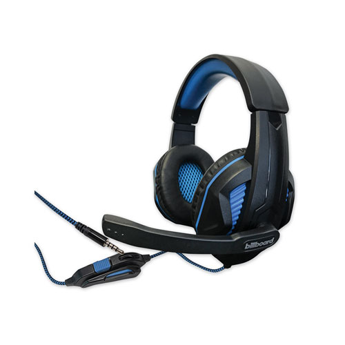 Picture of Gaming Binaural Over The Head Headset, Black/Blue
