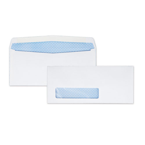 Picture of Security Tint Window Envelope, #9, Commercial Flap, Gummed Closure, 3.88 x 8.88, White, 500/Box