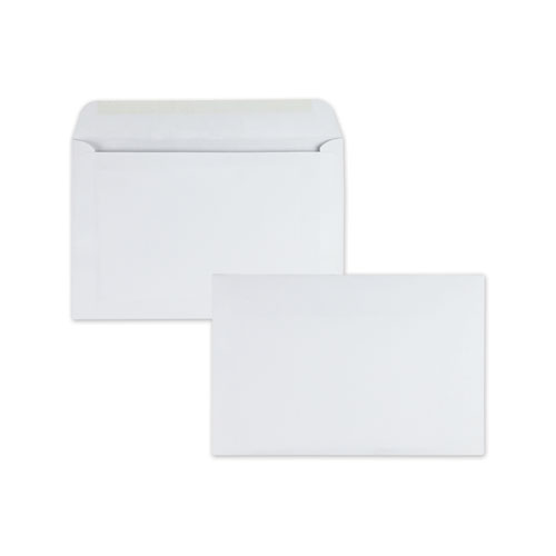 Picture of Open-Side Booklet Envelope, #6 1/2, Hub Flap, Gummed Closure, 6 x 9, White, 500/Box