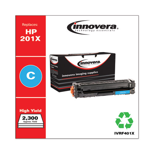 Picture of Remanufactured Cyan High-Yield Toner, Replacement for 201X (CF401X), 2,300 Page-Yield