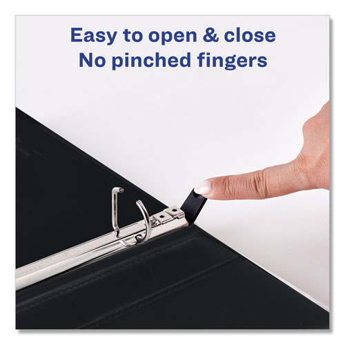 Picture of Heavy-Duty View Binder with DuraHinge and One Touch Slant Rings, 3 Rings, 0.5" Capacity, 11 x 8.5, Black