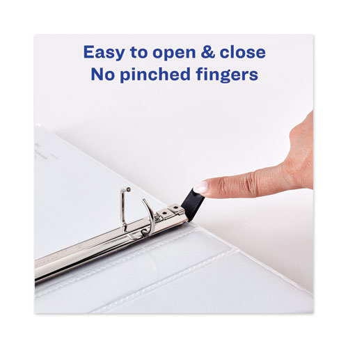 Picture of Heavy-Duty View Binder with DuraHinge and One Touch Slant Rings, 3 Rings, 0.5" Capacity, 11 x 8.5, White