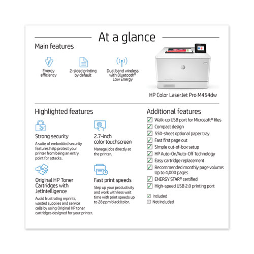 Picture of Color LaserJet Pro M454dw Laser Printer