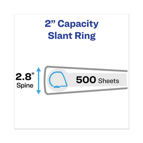 Picture of Heavy-Duty View Binders, 3 Rings, 2" Capacity, 11 x 17, White