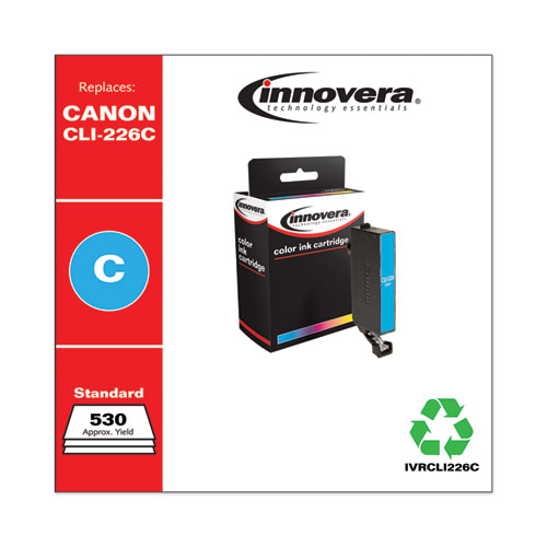Picture of Remanufactured Cyan Ink, Replacement for CLI-226 (4547B001AA), 530 Page-Yield