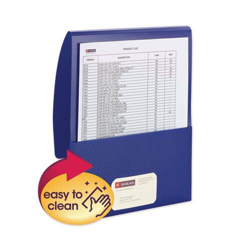Picture of Organized Up Poly Stackit Folders, 11 x 8.5, Dark Blue/Dark Blue, 5/Pack