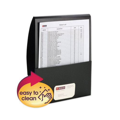 Picture of Organized Up Poly Stackit Folders, 11 x 8.5, Black/Black, 5/Pack