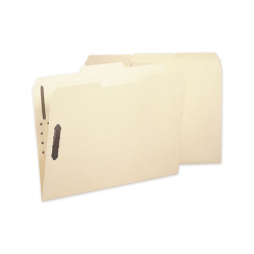 Picture of Poly Top Tab Fastener Folders, 0.75" Expansion, 2 Fasteners, Letter Size, Manila Exterior, 24/Box