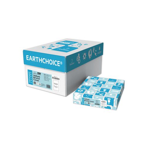 Picture of EarthChoice Cover Stock, Vellum Bristol, 96 Bright, 67 lb Bristol Weight, 8.5 x 11, Bright White, 250/Pack