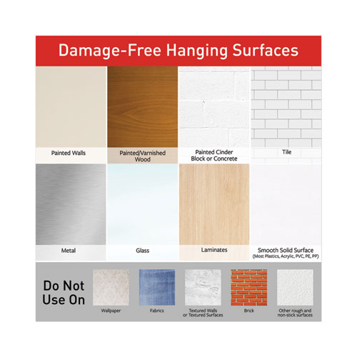 Picture of Sawtooth Picture Hanger Value Pack, Large, Plastic, White, 5 lb Capacity, 3 Hooks and 6 Strips/Pack