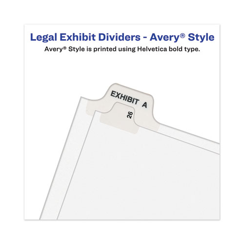 Picture of Avery-Style Preprinted Legal Bottom Tab Dividers, Exhibit M, Letter, 25/Pack