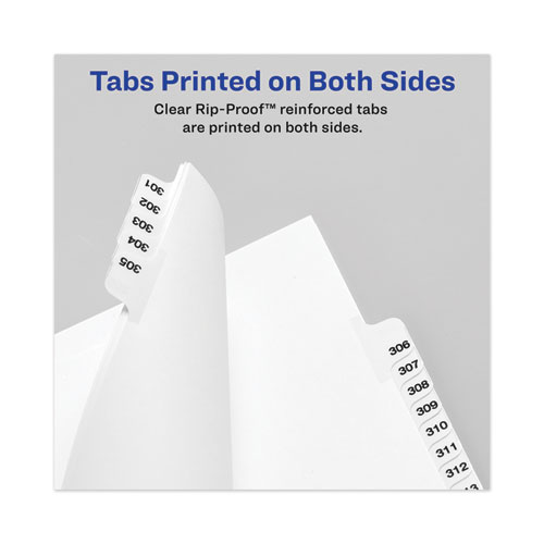 Picture of Avery-Style Preprinted Legal Bottom Tab Dividers, 26-Tab, Exhibit V, 11 x 8.5, White, 25/Pack