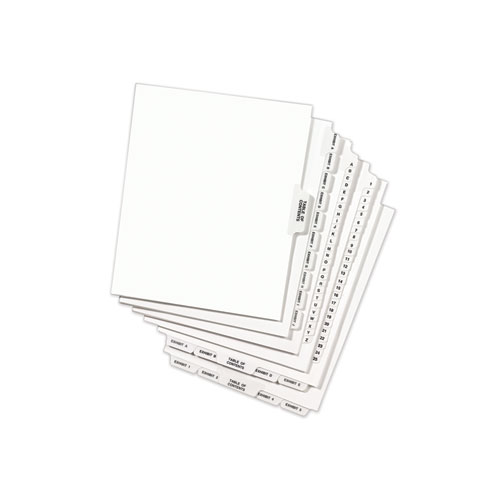 Picture of Avery-Style Preprinted Legal Bottom Tab Dividers, 26-Tab, Exhibit S, 11 x 8.5, White, 25/Pack