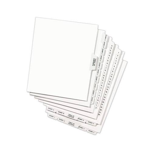 Picture of Avery-Style Preprinted Legal Bottom Tab Divider, 26-Tab, Exhibit B, 11 x 8.5, White, 25/PK