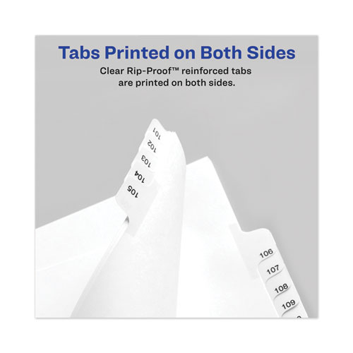 Picture of Avery-Style Preprinted Legal Bottom Tab Divider, 26-Tab, Exhibit C, 11 x 8.5, White, 25/PK