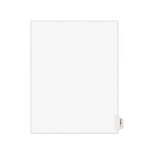 Picture of Avery-Style Preprinted Legal Side Tab Divider, Exhibit T, Letter, White, 25/Pack, (1390)