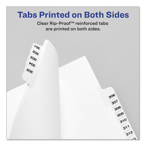 Picture of Avery-Style Preprinted Legal Bottom Tab Dividers, 26-Tab, Exhibit O, 11 x 8.5, White, 25/Pack