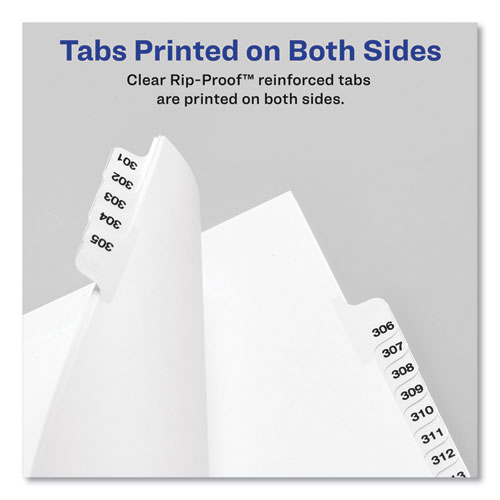 Picture of Avery-Style Preprinted Legal Side Tab Divider, Exhibit T, Letter, White, 25/Pack, (1390)