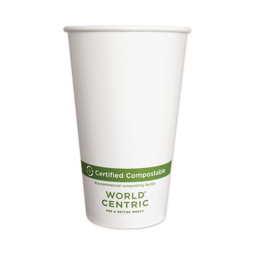 Picture of Paper Hot Cups, 16 oz, White, 1,000/Carton