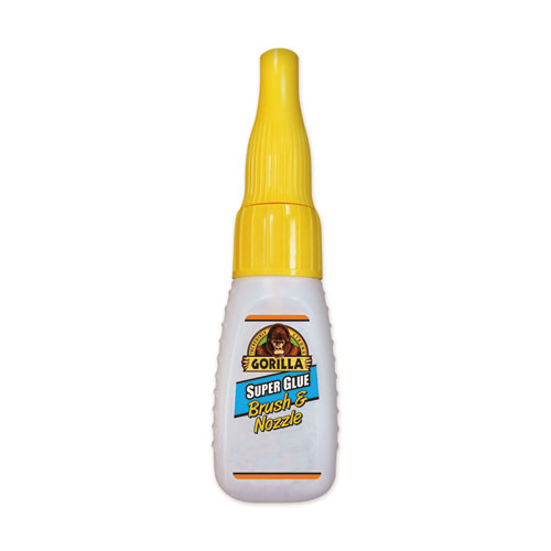 Super+Glue+With+Brush+And+Nozzle+Applicators%2C+0.35+Oz%2C+Dries+Clear