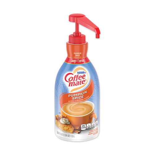 Picture of Liquid Coffee Creamer, Pumpkin Spice, 1.5 L Pump Bottle, 2/Carton