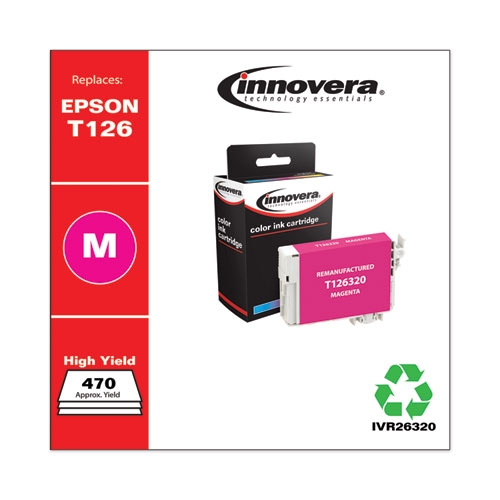 Picture of Remanufactured Magenta Ink, Replacement for 126 (T126320), 470 Page-Yield