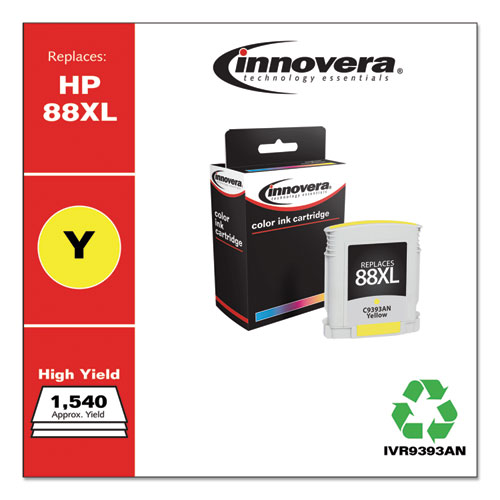 Picture of Remanufactured Yellow High-Yield Ink, Replacement for 88XL (C3939AN), 1,540 Page-Yield